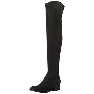 Kenneth Cole Women's Adelynn Over the Knee OTK Partial Zip Boots 6 M Black